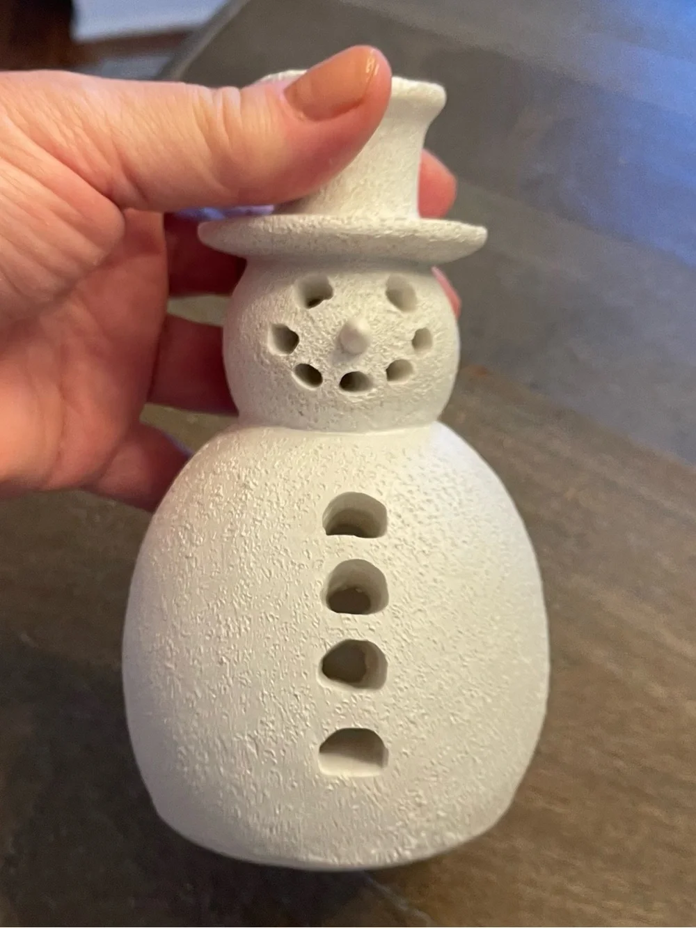 Holiday popular viral Snowman - Whitish grey  Almost 6 inches